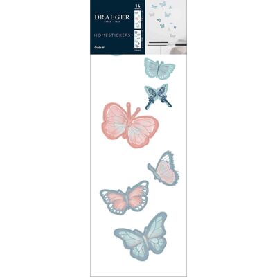 Sticker mural - Homesticker Papillons pastel