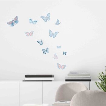 Sticker mural - Homesticker Papillons pastel 3