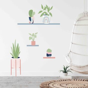 Sticker mural - Homesticker Cactus en pots 3