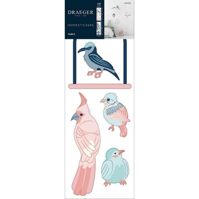Sticker mural - Homesticker Oiseaux et branches / nichoirs