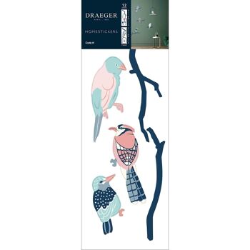 Sticker mural - Homesticker Oiseaux et branches 1