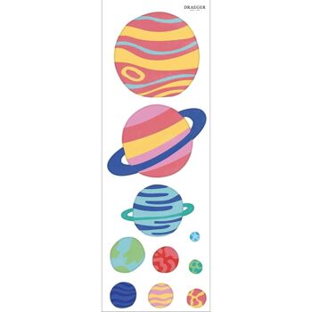 Sticker mural - Homesticker Planètes et Fusée 2
