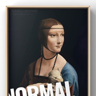 Boring Is Normal Leonardo Da Vinci Portrait Print | Alternative Wall Art - A2 Print Only