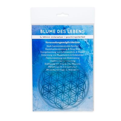 Carafe coaster Flower of Life silver