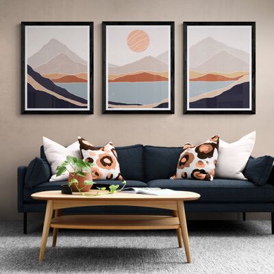 Sunrise Illustration Set of Three - A1 Print Only Set