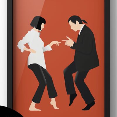 Pulp Fiction Iconic Dance Print | Movie Poster | Optional Colours Available - 40X50CM PRINT ONLY
