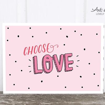 Postkarte: Choose love