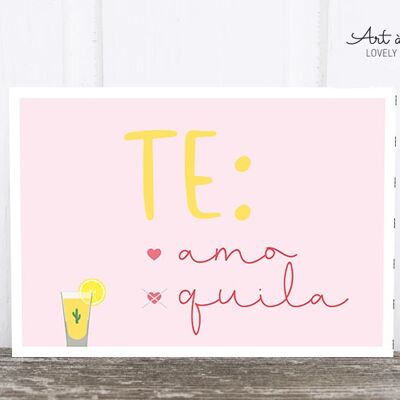 Postkarte: Te-amo Te-quila