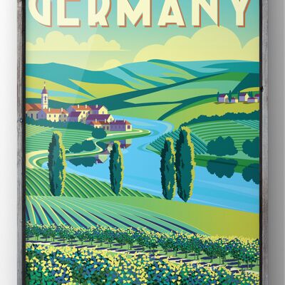 Germany Vintage Poster Travel Print - A4 Print Only