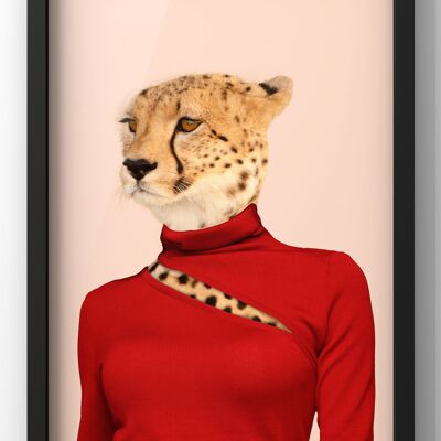 Cheetah Animal Portrait | Fashion Print - A4 Print