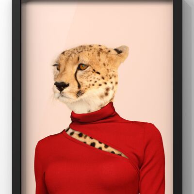 Cheetah Animal Portrait | Fashion Print - A3 Print