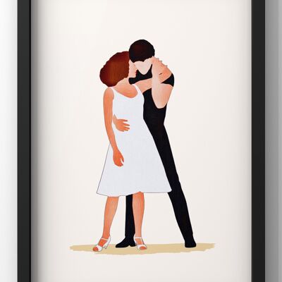 Minimal Dirty Dancing Print | Figurine Movie Wall Art Print - A4 Print Only