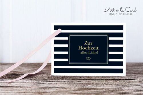 Geschenkanhänger: Hochzeit, schwarz M