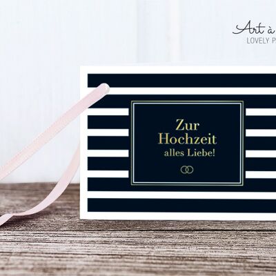 Geschenkanhänger: Hochzeit, schwarz M