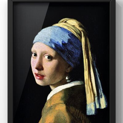 The Girl with the Pearl Earring Portrait Print | Iconic Wall Art - A2 Print Only