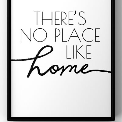 There’s No Place Like Home Minimal Quote Print - 30X40CM PRINT ONLY