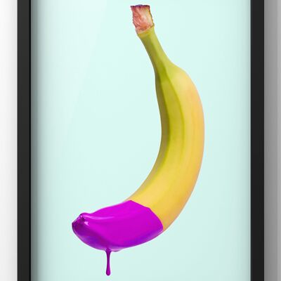 Quirky Banana Paint Wall Art - A3 Print
