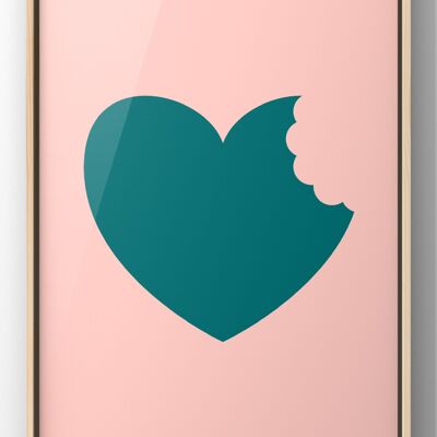 Minimal Love Bite Wall Art Print - A4 Print Only