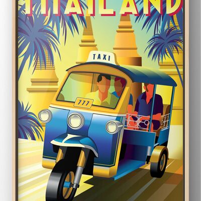Thailand Vintage Travel Poster Print - A4 Print Only