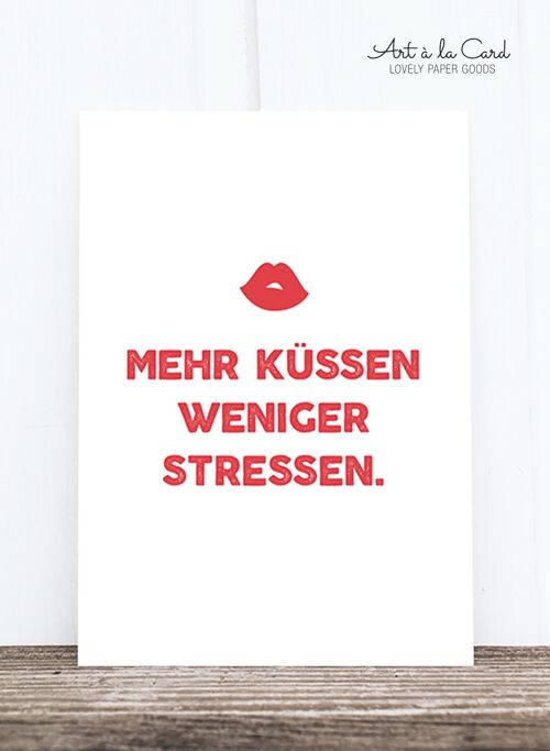 Postkarte: Mehr küssen HF