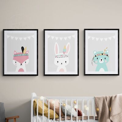 Forest Animal Set - A3 Prints Only