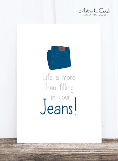 Postkarte: Jeans