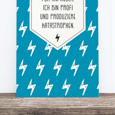 Holzschliff-Postkarte: Katastrophen HF