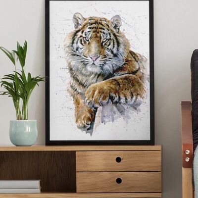 Watercolour Tiger Print | Wild Wall Art - 50X70CM PRINT ONLY