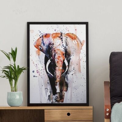 Watercolour elephant - 40X50CM PRINT ONLY