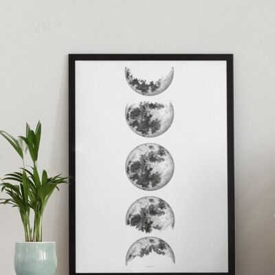 Moon fading - A4 Print Only