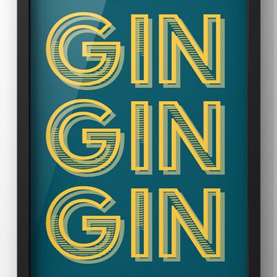 Gin Gin Gin Quote Print - A4 Print Only
