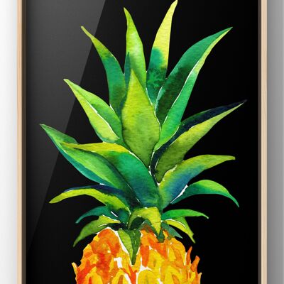 The Pineapple Watercolour Print | Kitchen Wall Art - A4 Print Only
