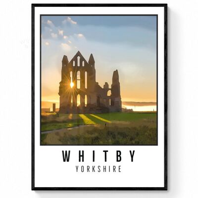 Whitby Abbey Illustration - A4 Print Only