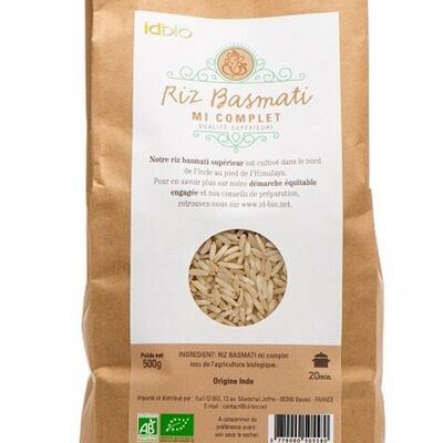 Semi-wholemeal superior organic basmati rice - 500 g