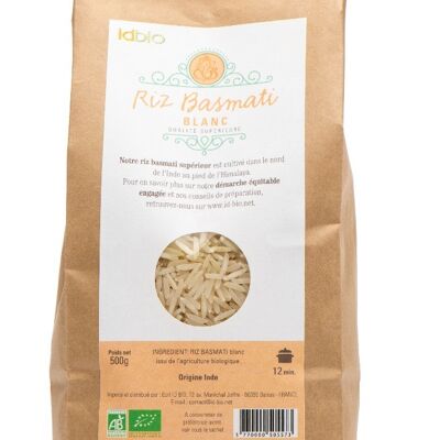 Arroz basmati orgánico blanco superior - 500 g