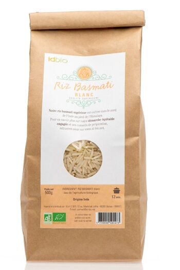 Riz basmati bio supérieur blanc - 500 g