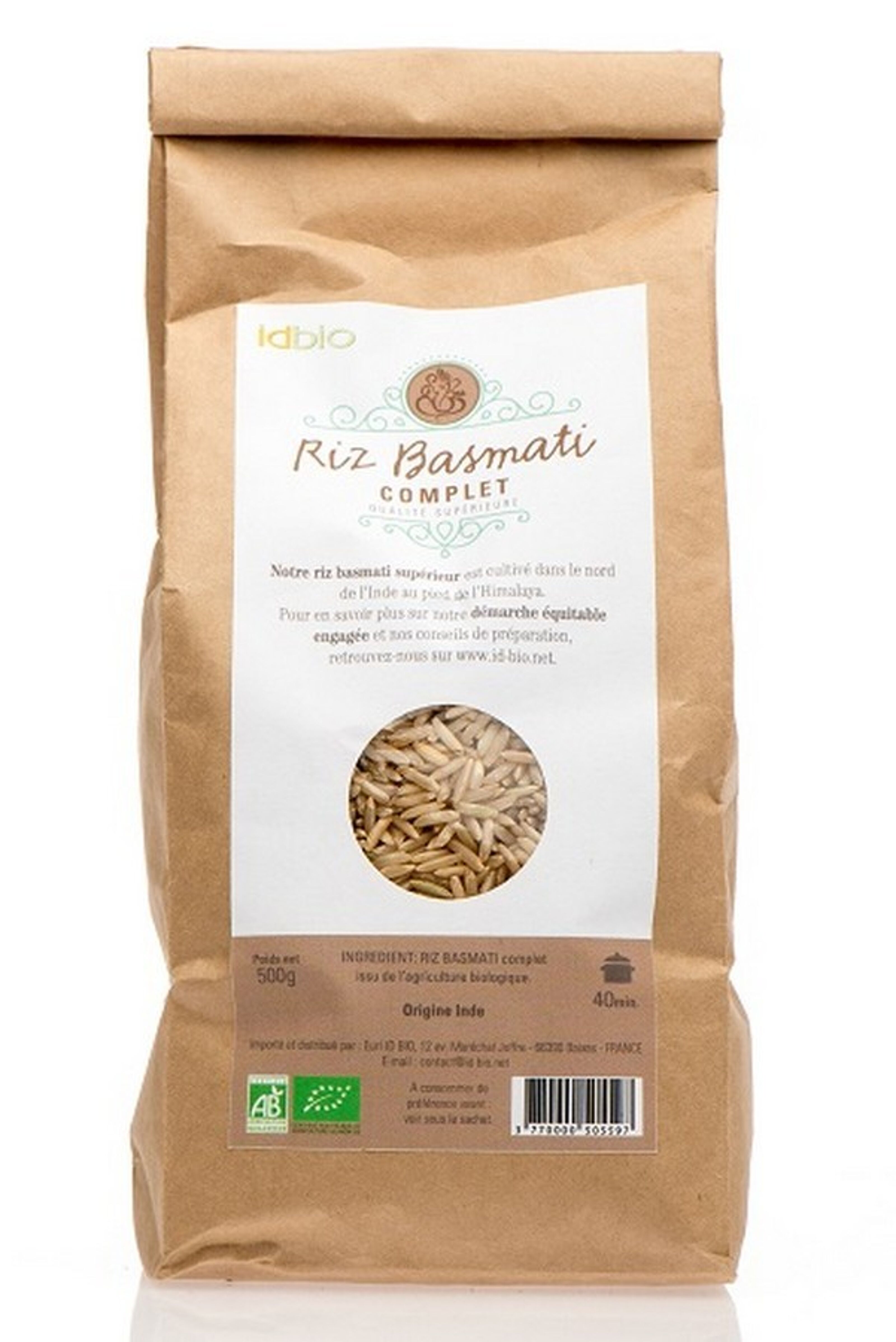 Riz basmati complet - U Bio - 500 g