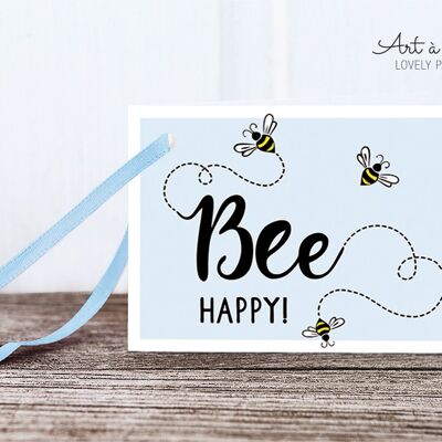 Etiquetas de regalo: Abeja feliz