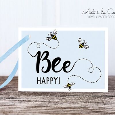 Geschenkanhänger: Bee Happy