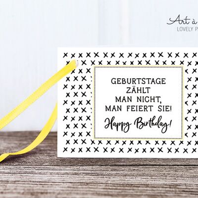 Gift tags: birthdays counts