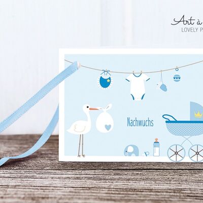 Gift tags: baby, blue