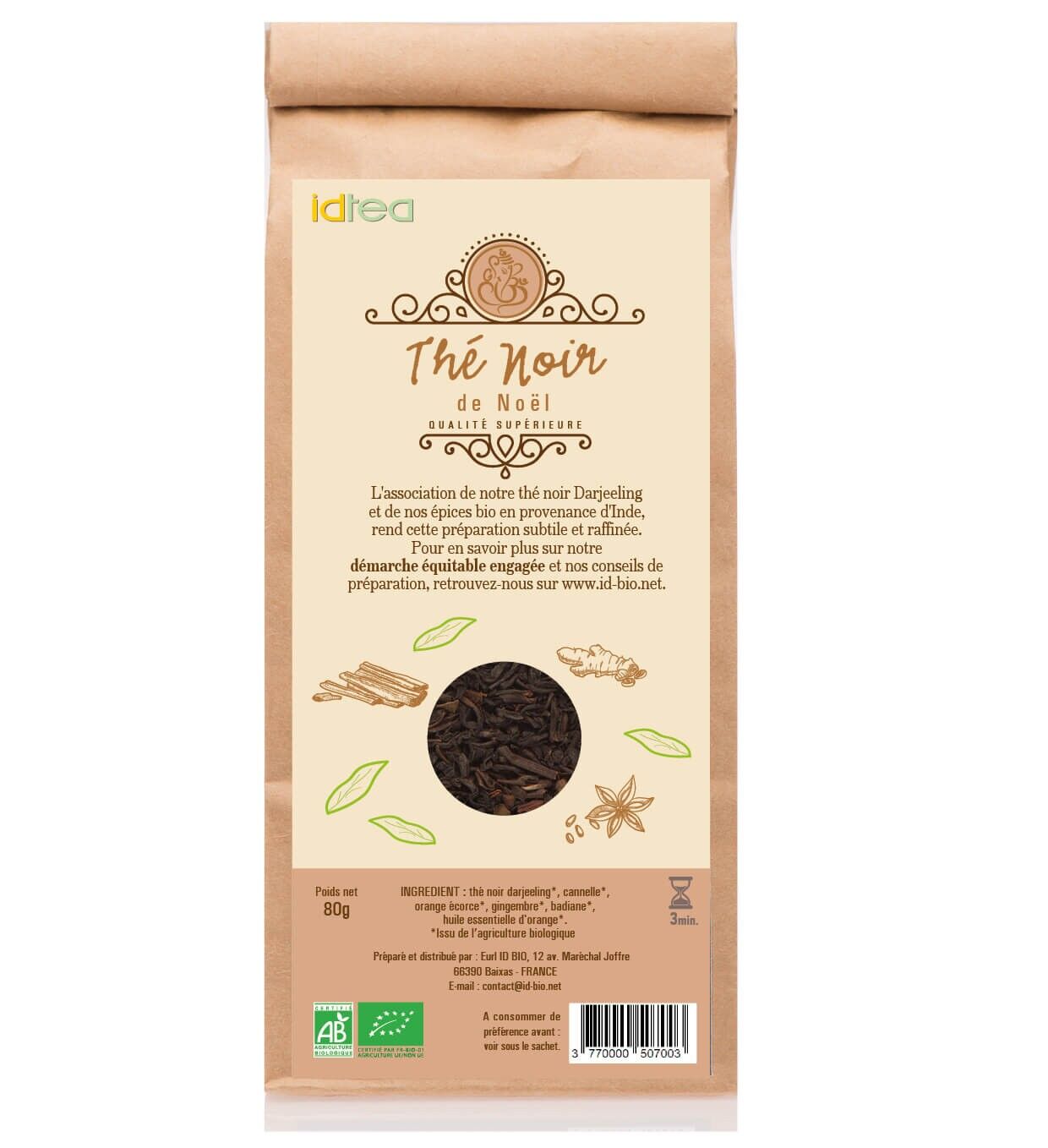 Tè nero di Natale biologico - 80 g