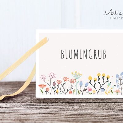 Geschenkanhänger: Blumengruß