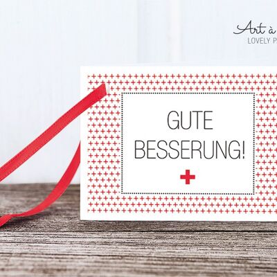 Geschenkanhänger: Gute Besserung, Plus