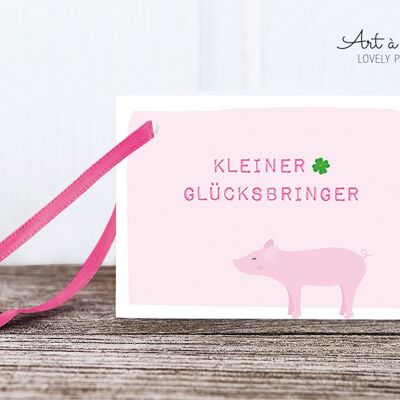 Gift tag: lucky pig