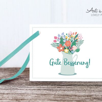 Gift tags: bouquet of flowers