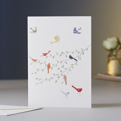 Birds On a Branch Greeting Card