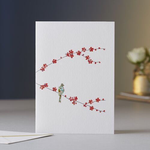 Blossom & One Bird Greeting Card