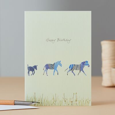 Zebra Geburtstagskarte