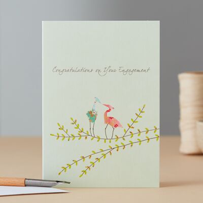 Blue Heron Engagement Card